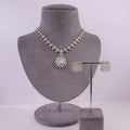 Diamond Necklace And Mirani Long Earrings Set