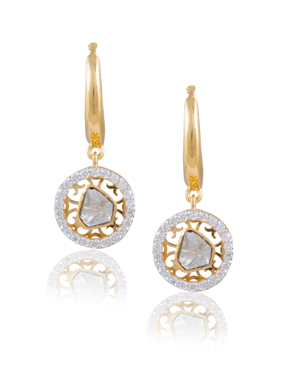 Carissa Polki And Diamond Earrings