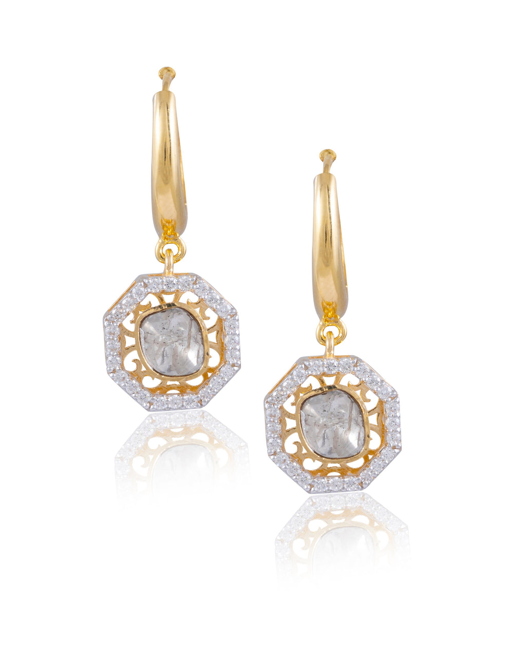 Margaret Polki And Diamond Hoops