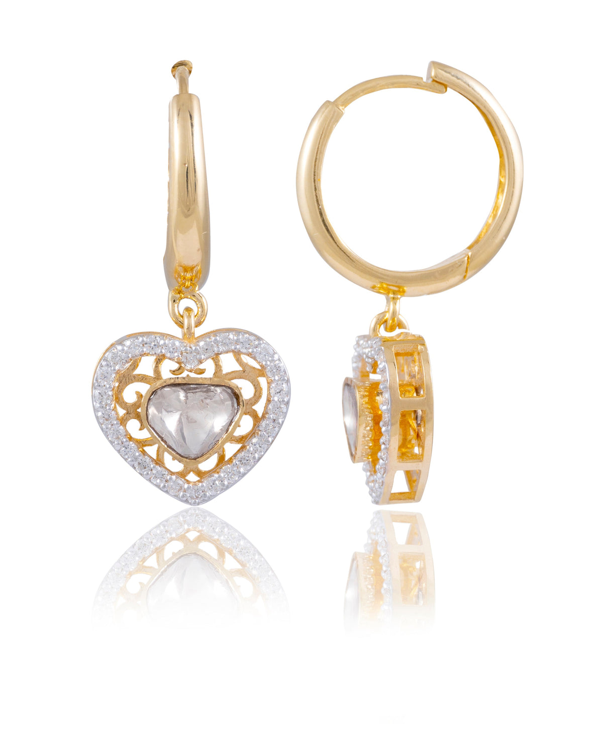 Myrna Polki And Diamond Earrings