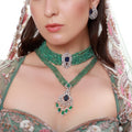 Kunika Diamond Bead Pendant Bridal Set