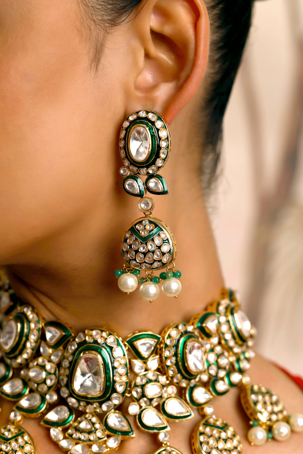 Ishq Moissanite Polki Choker Set