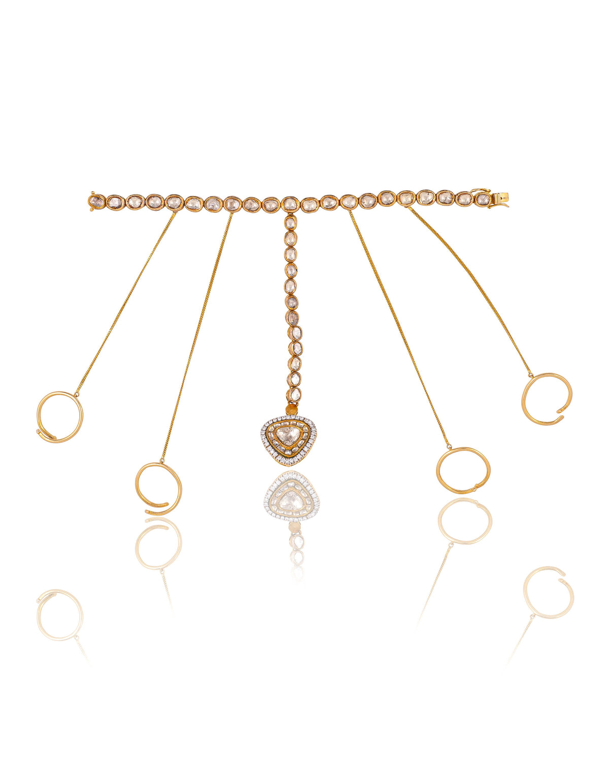 Zeenat Jadau Polki And Diamond Bangle