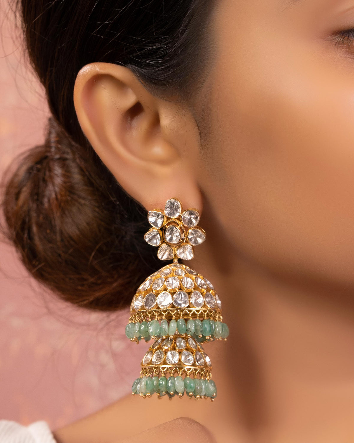 Criya Polki Jhumkas