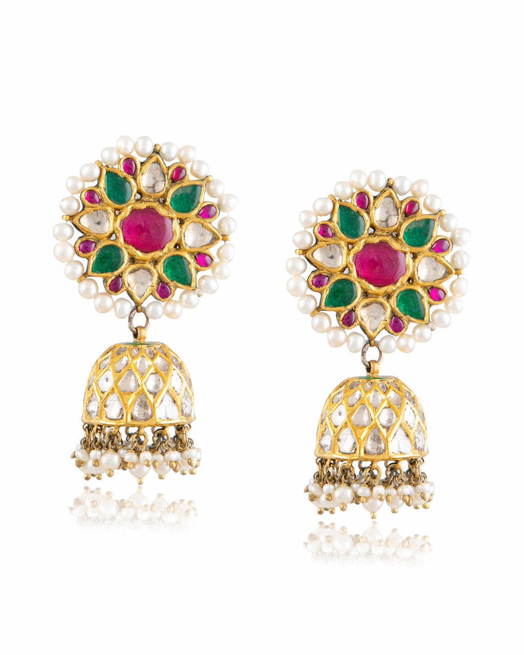 Kala Polki Jhumkas