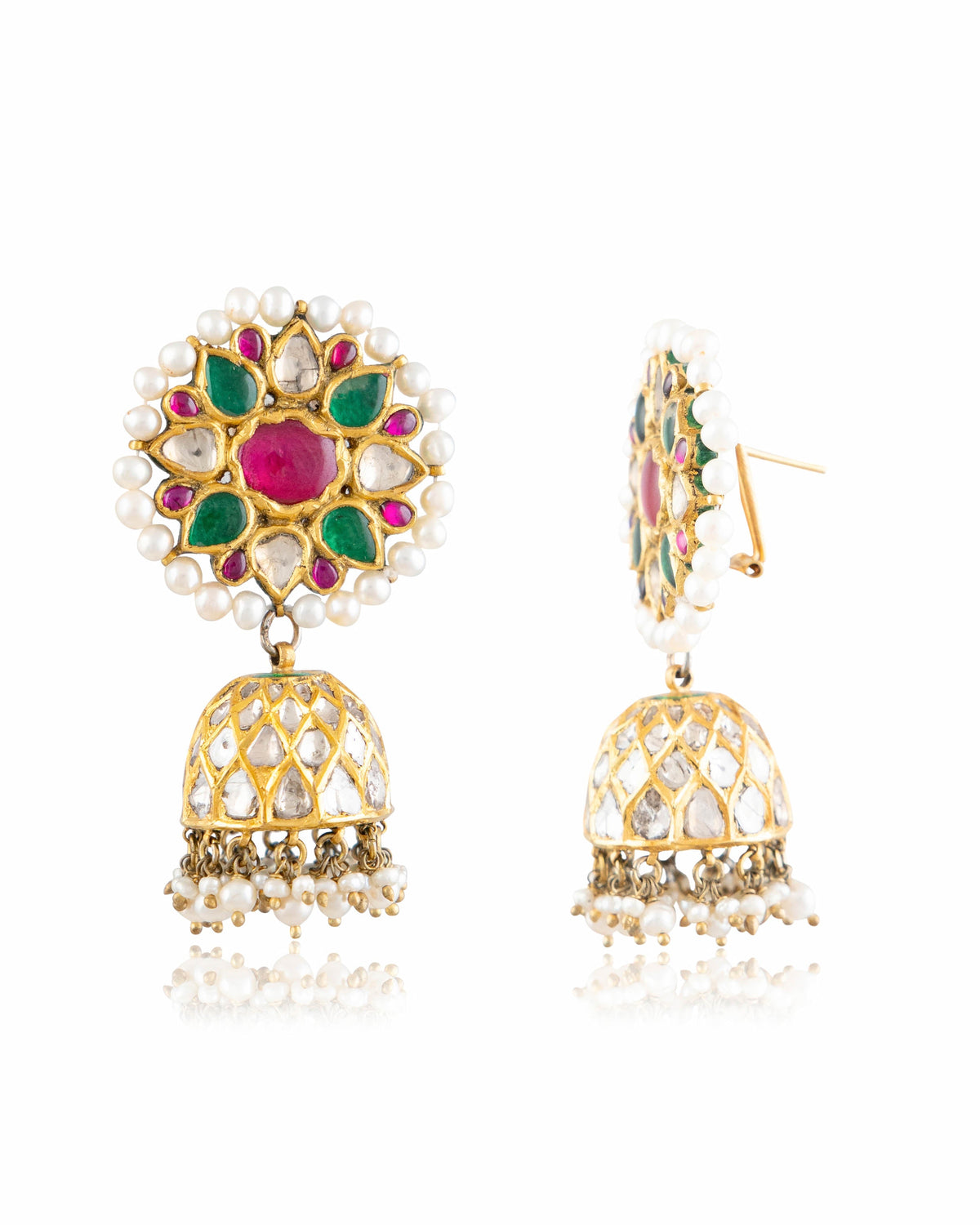 Kala Polki Jhumkas