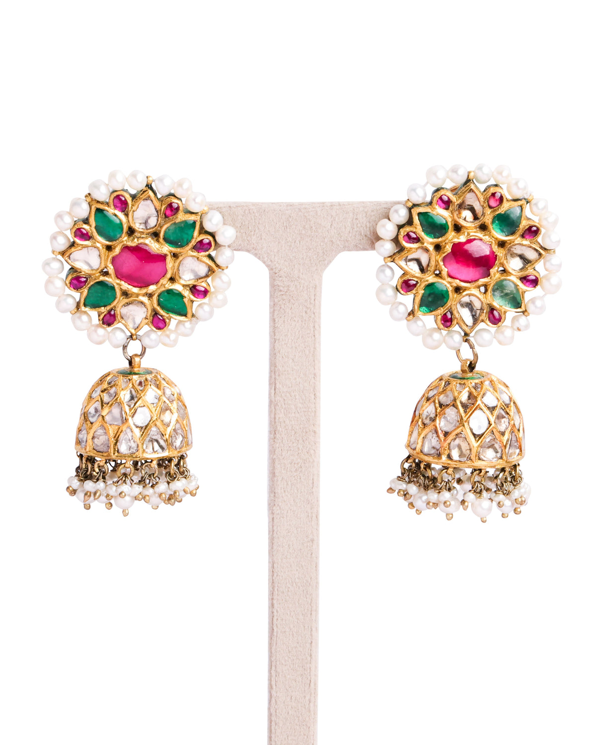 Kala Polki Jhumkas