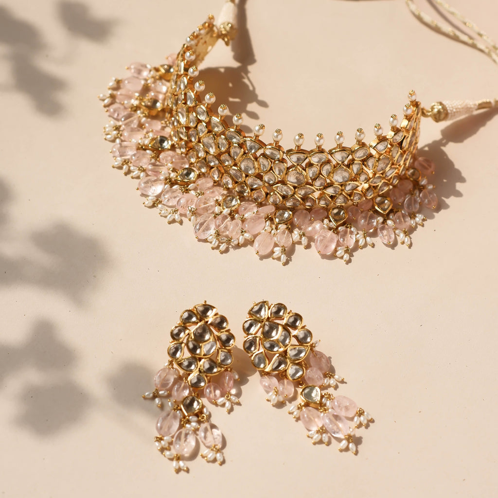 Bati JadauPolki Long Earrings