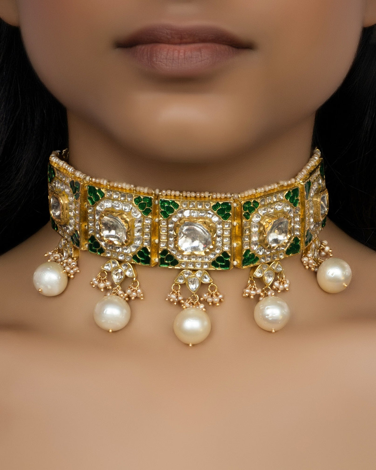 Devyani Choker and Sanjana Tops Polki Set