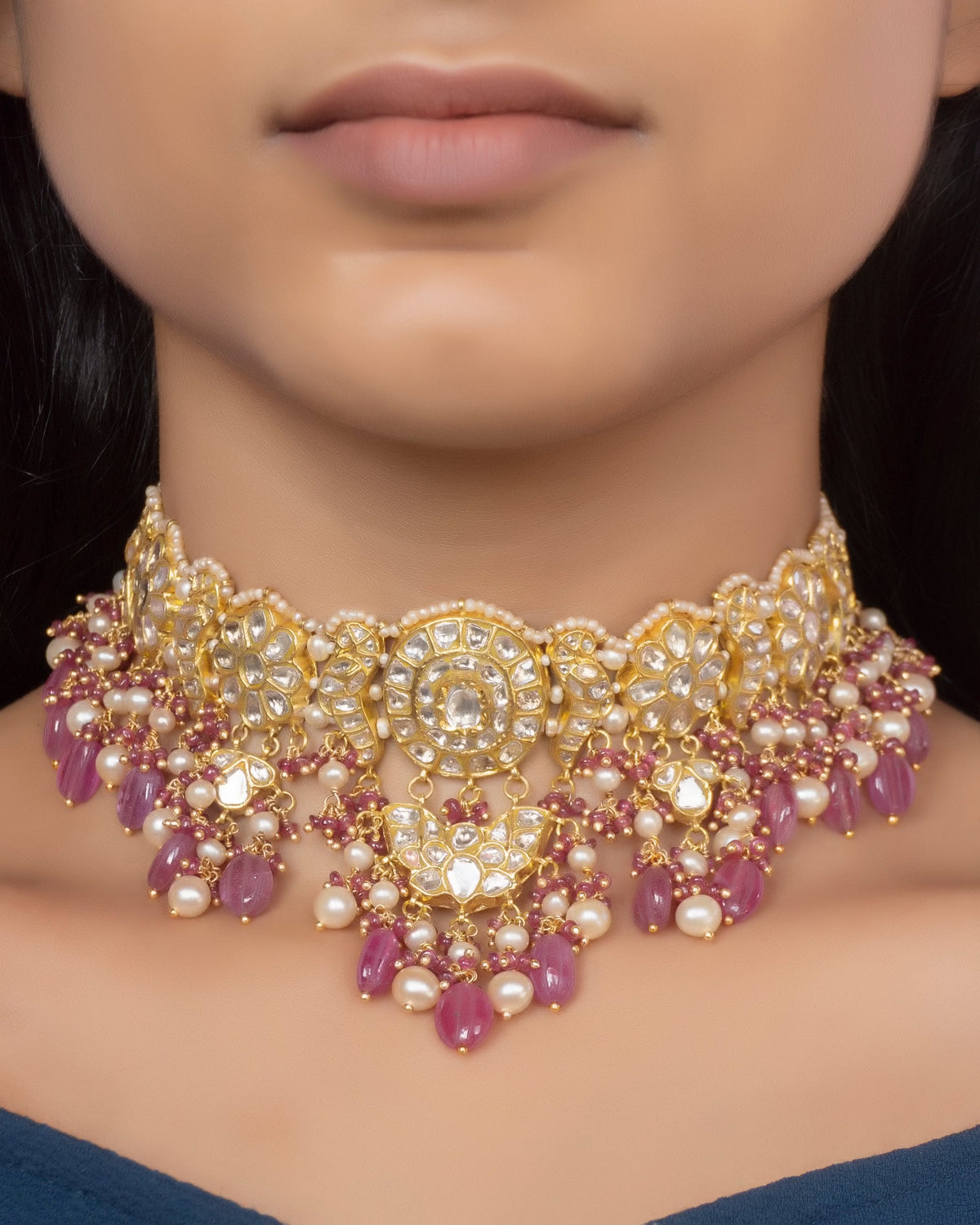 Anoop Choker and Shakti Earrings Polki Set