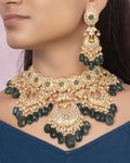 Piyu Necklace and Raafi Chandbalis Polki Set