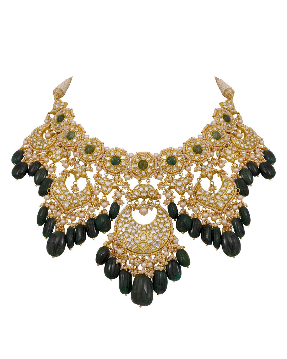 Piyu Necklace and Raafi Chandbalis Polki Set