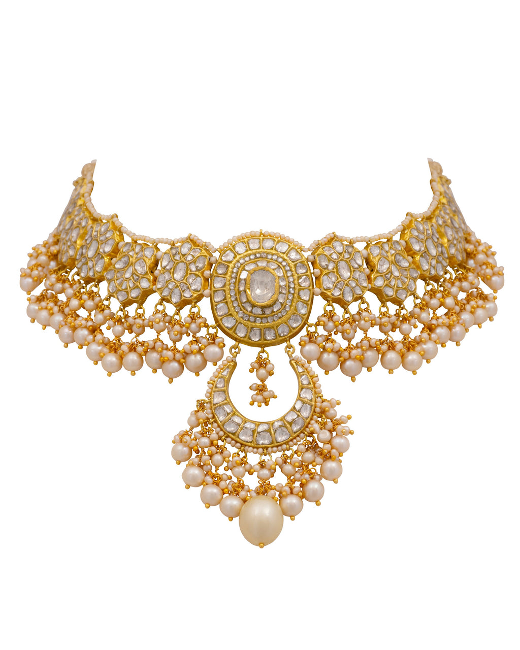 Fasana Necklace and Norina Chandbalis Polki Set