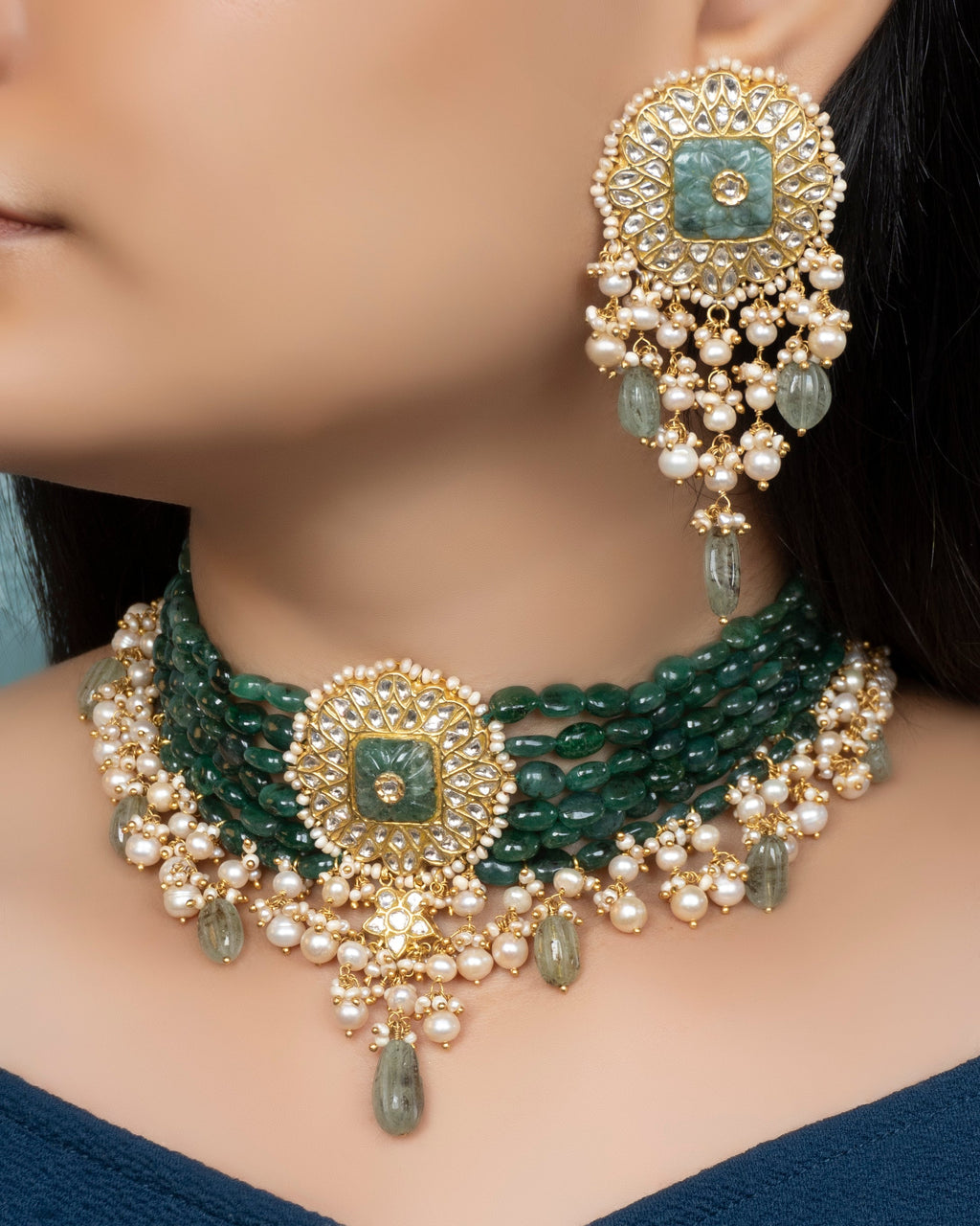 Sangeeta Polki Bead Choker