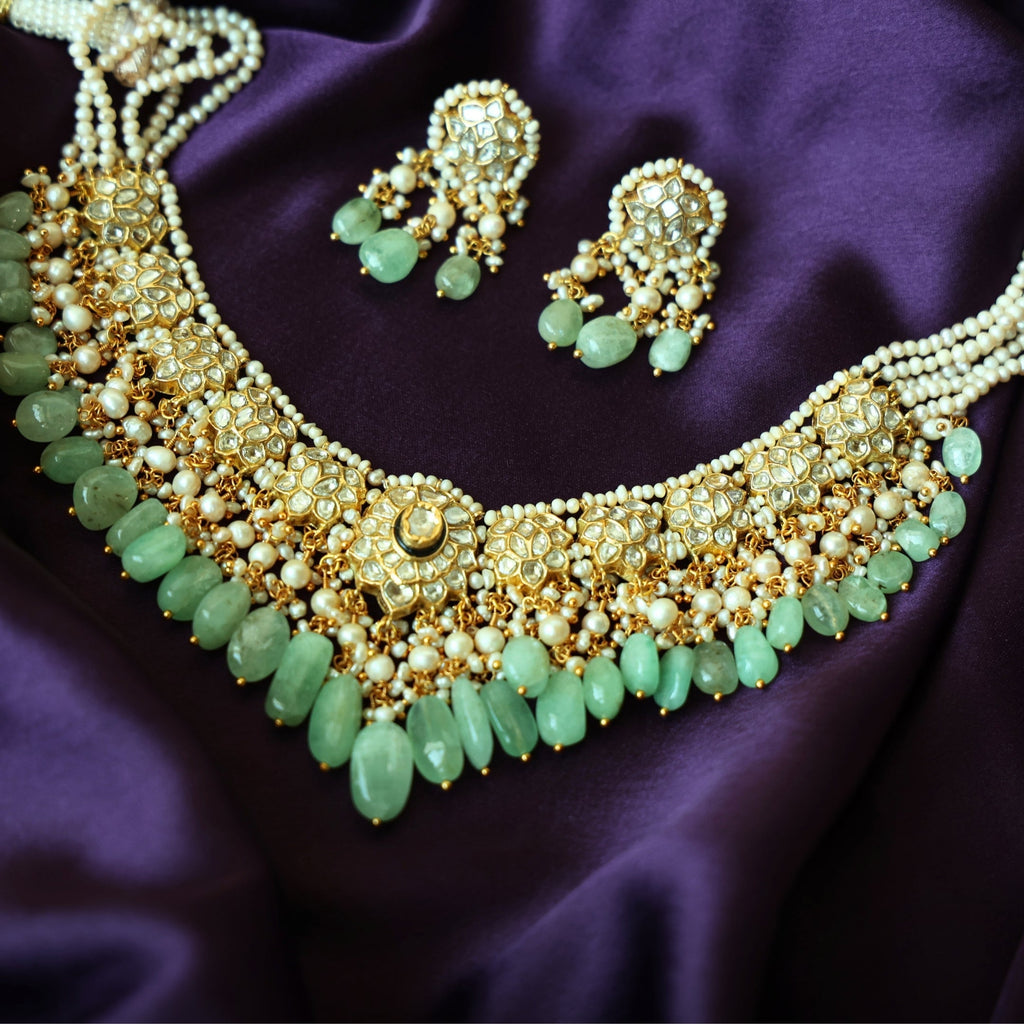 Camilia Necklace And Rachita Tops Polki Set