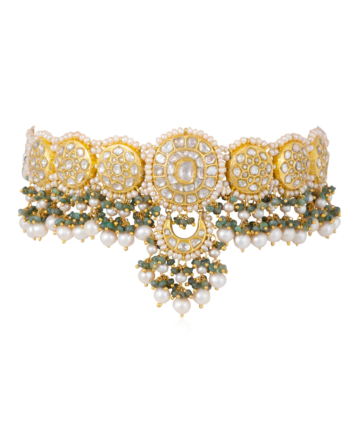 Fatima Choker And Avni Chandbalis Polki Set