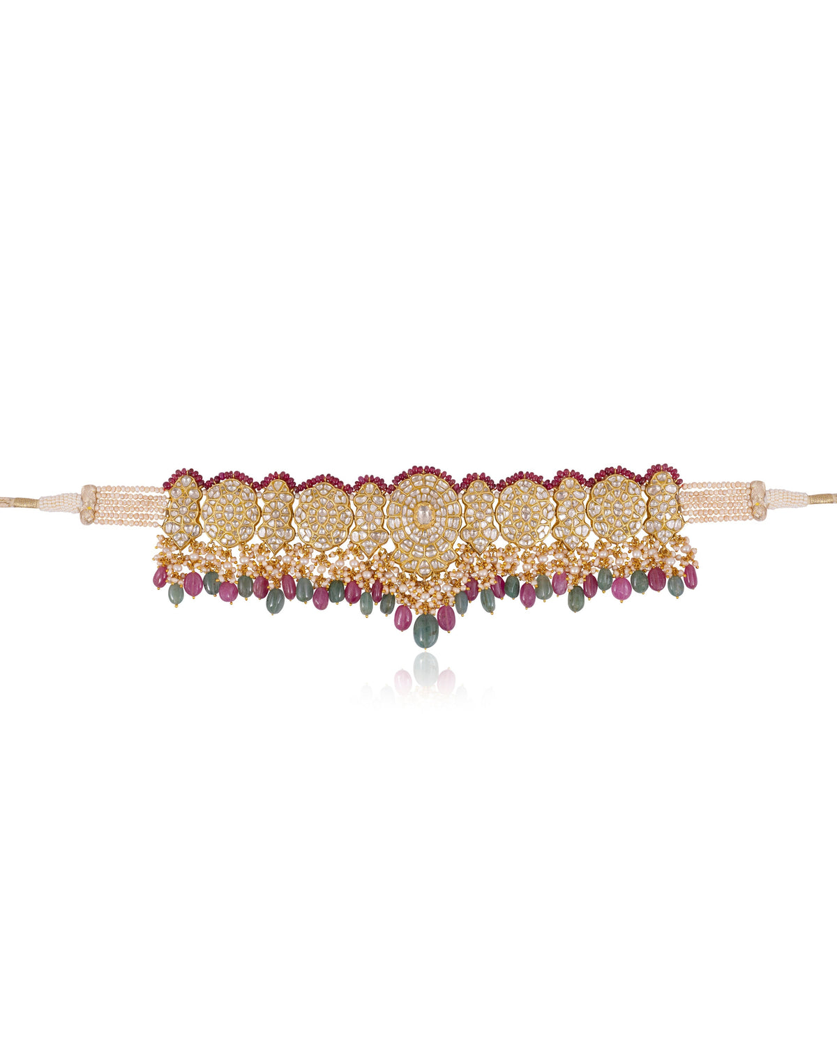 Jessi Choker And Flannery Chandbalis Polki Set