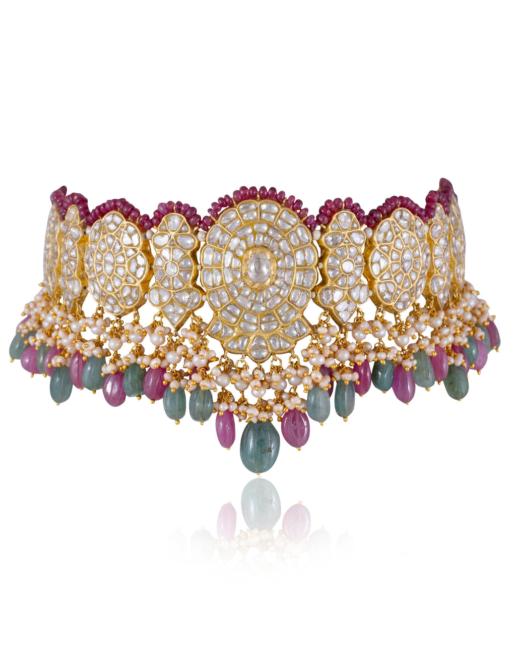 Jessi Choker And Flannery Chandbalis Polki Set