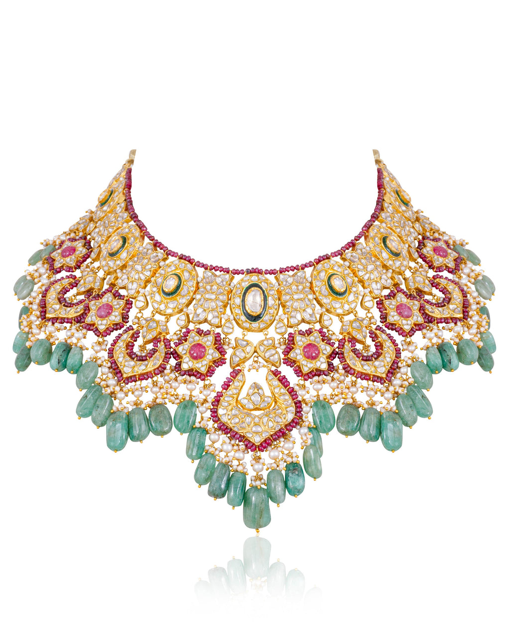 Niyati Necklace And Tejal Chandbalis Polki Set