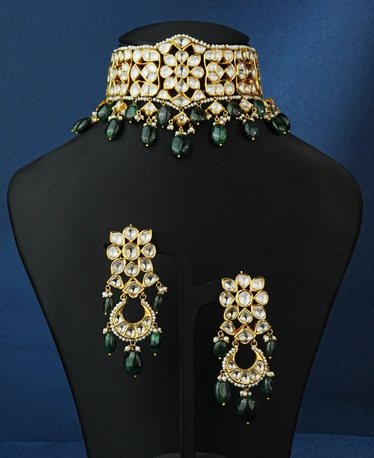 Reet Choker And Mitali Chandbalis Polki Set