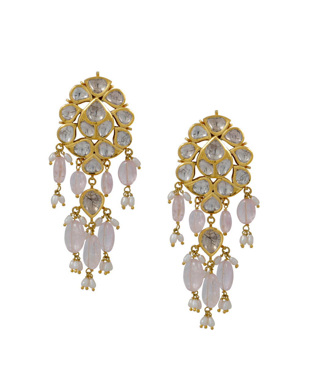 Bati JadauPolki Long Earrings