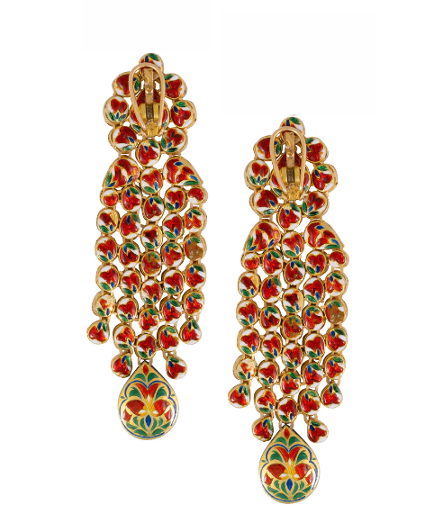 Myla Polki Long Earrings