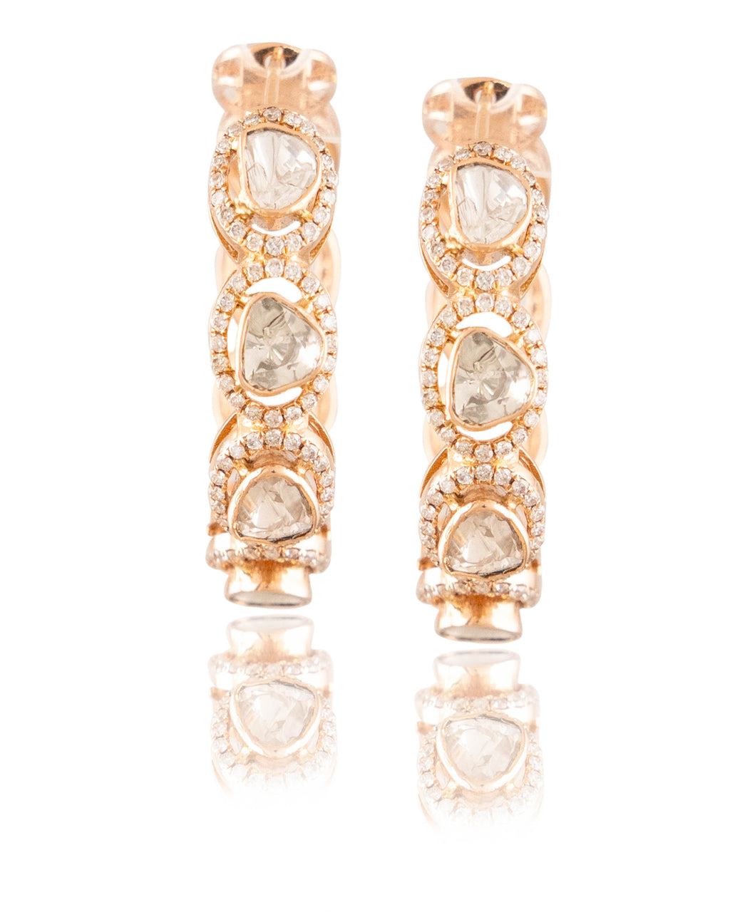 Lavena Polki And Diamond Hoops