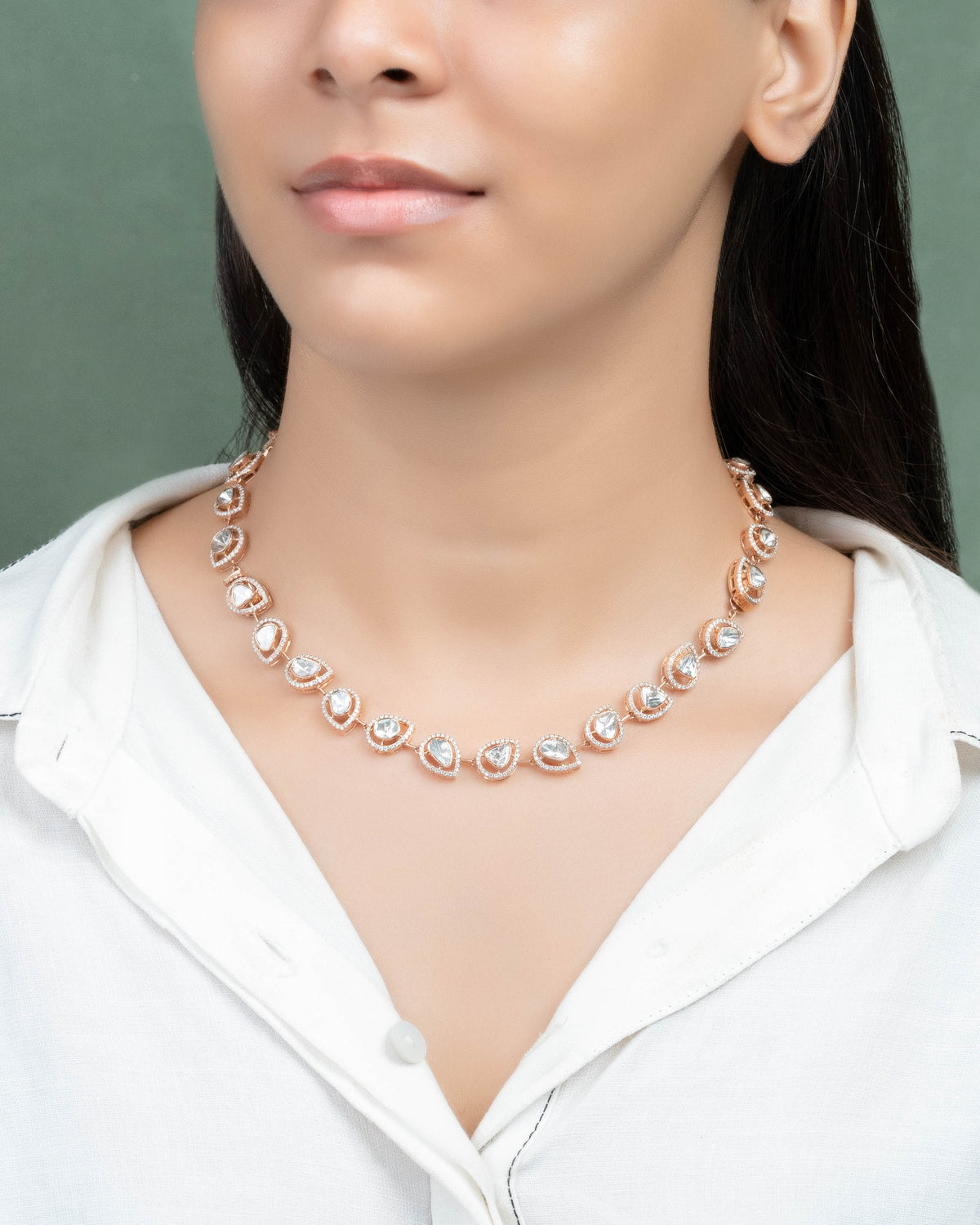 Preeti Polki And Diamond Necklace