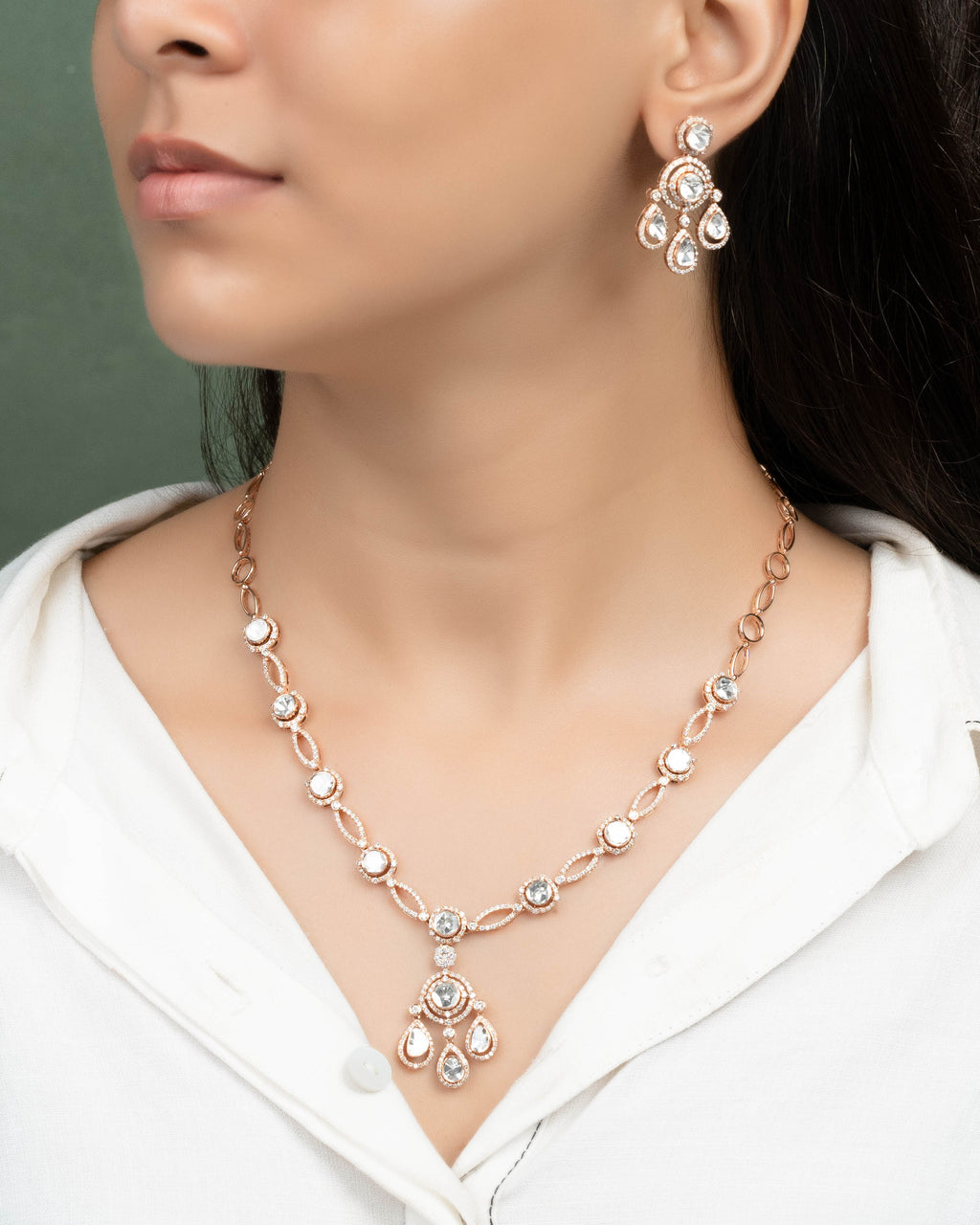 Emma Polki  And Diamond Necklace