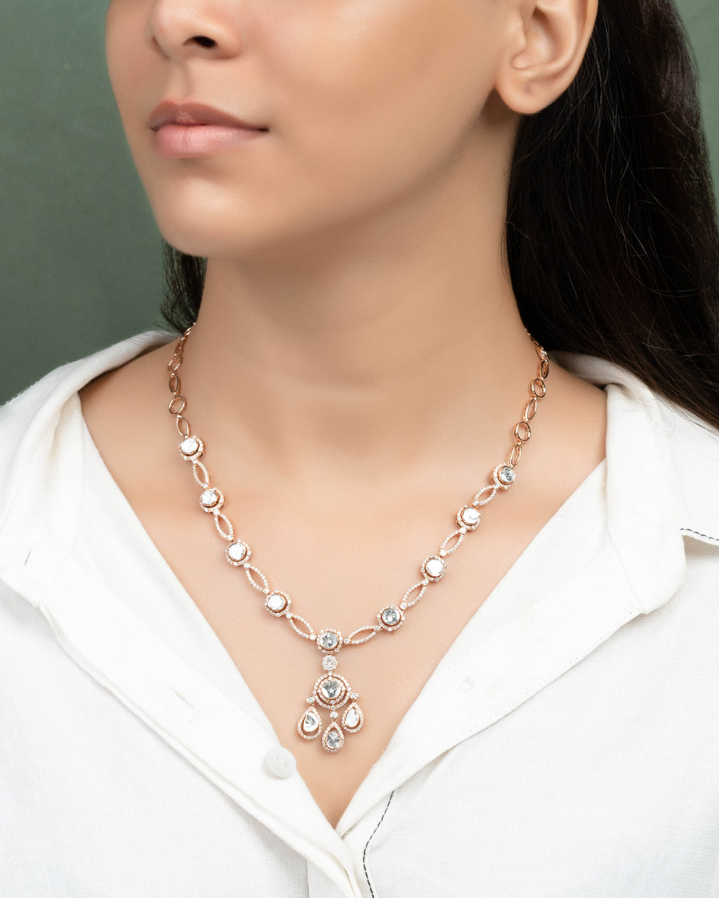 Emma Polki  And Diamond Necklace