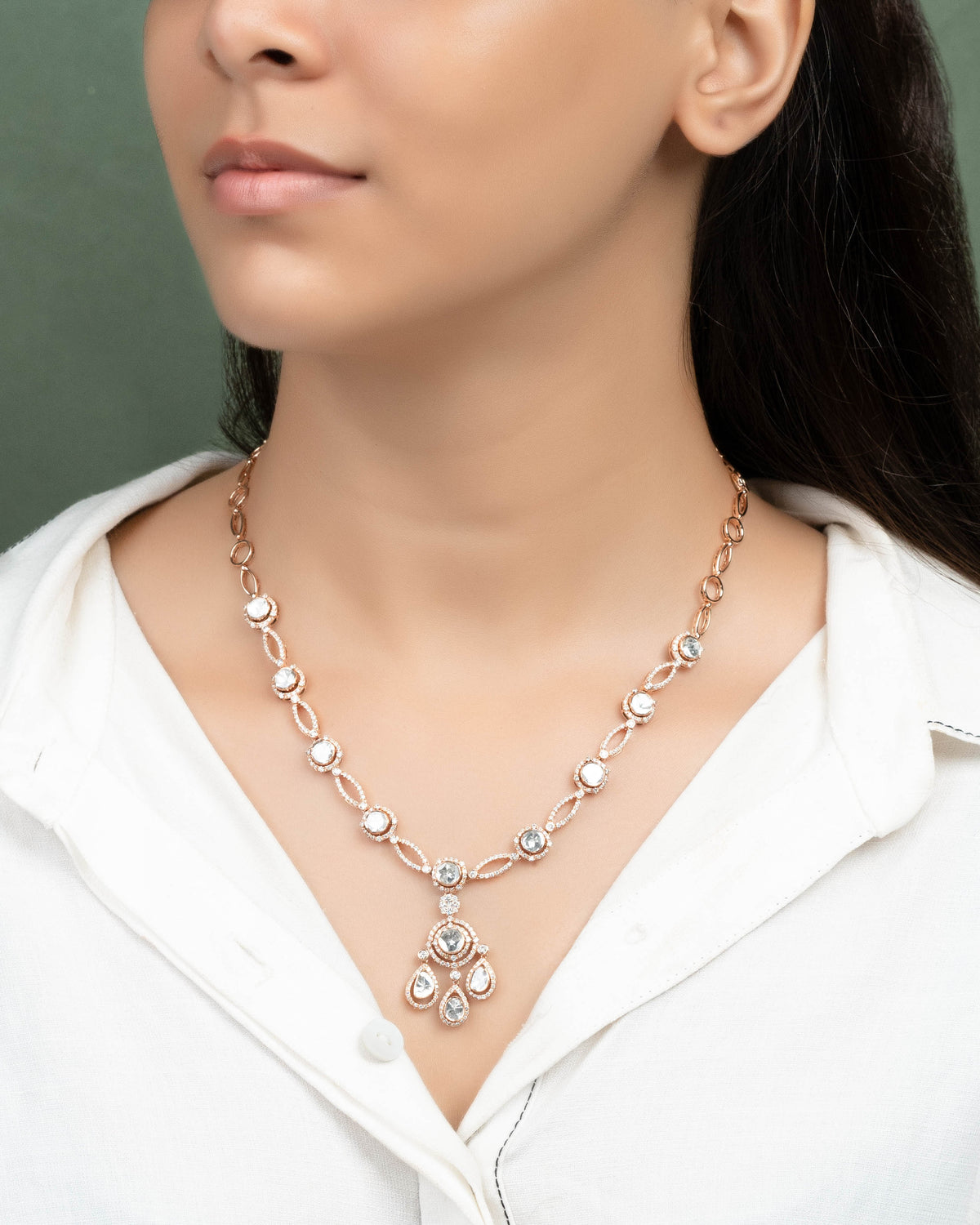 Emma Polki  And Diamond Necklace