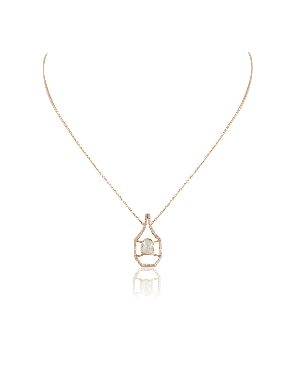Neyha Polki And Diamond Pendant