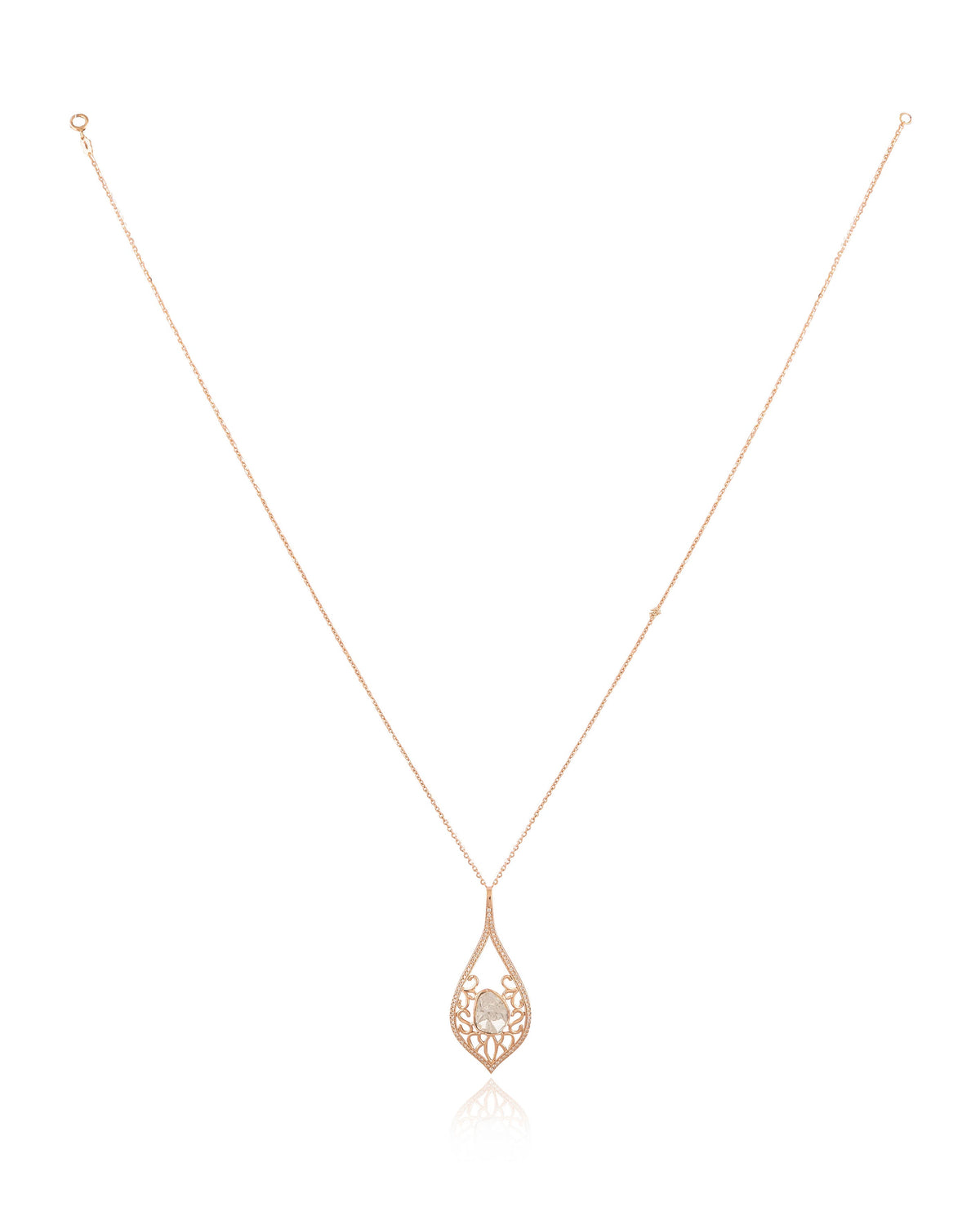Shaina Pendant And Shyla Long Earrings Polki And Diamond Set