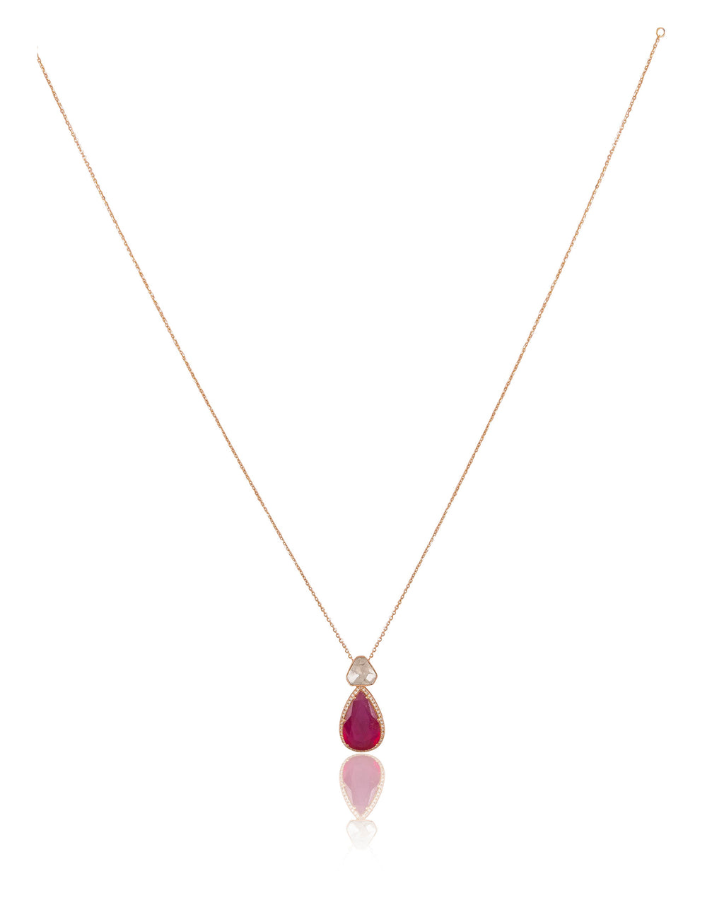 Ikra Polki And Diamond Pendant