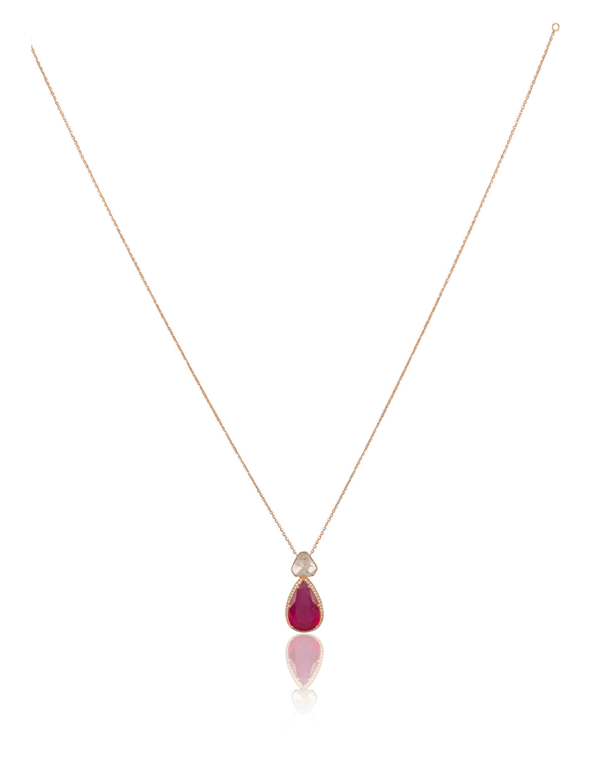 Ikra Polki And Diamond Pendant