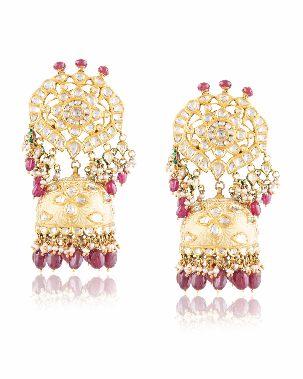 Nandini Jadau Polki Jhumkas