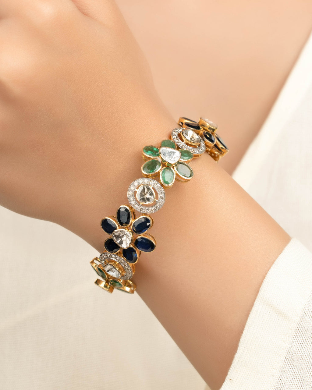 Yogita Polki And Diamond Loose Bracelet