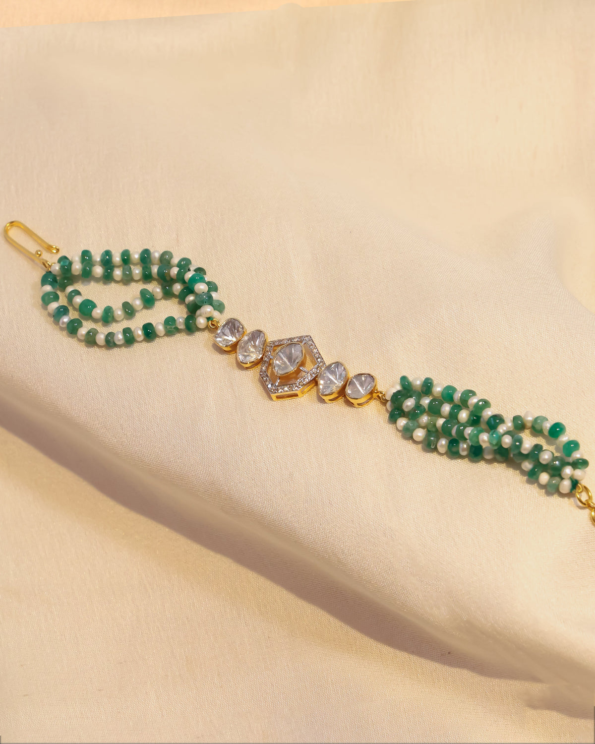 Varshi Polki And Diamond Loose Bracelet