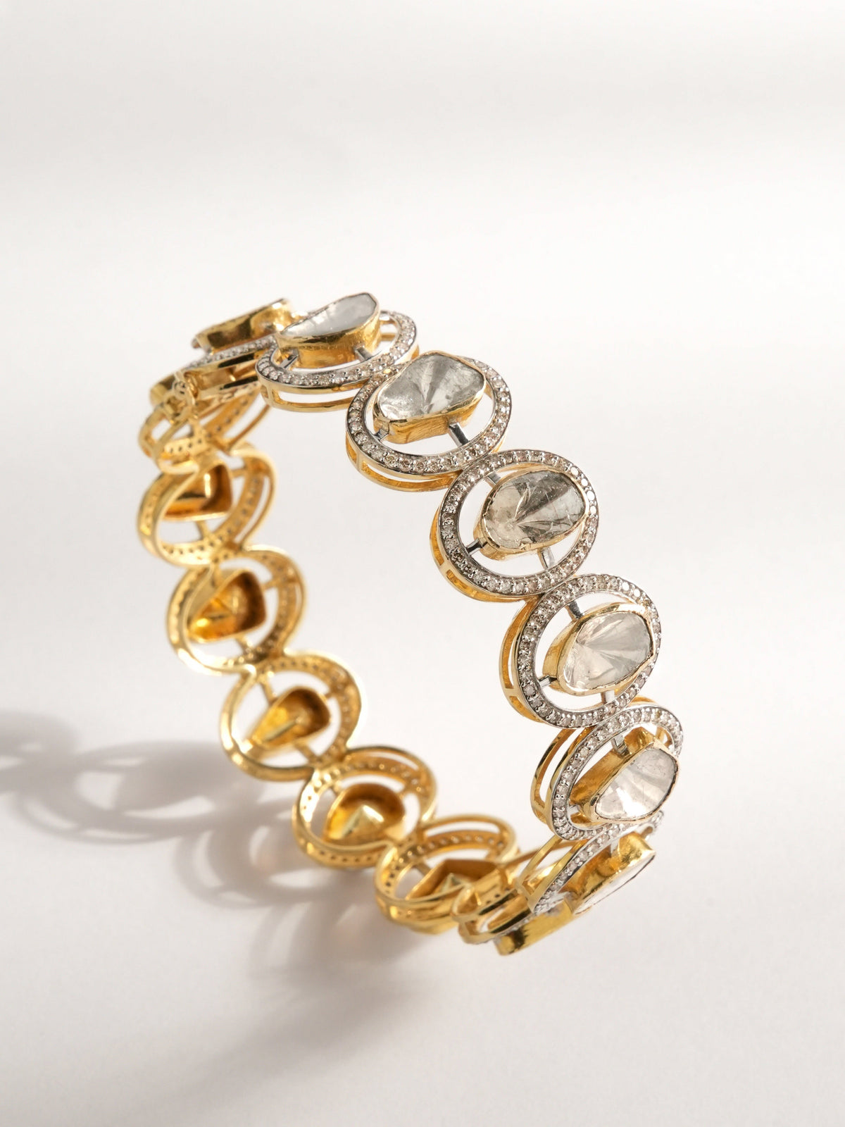 Sweta Polki And Diamond Bangle