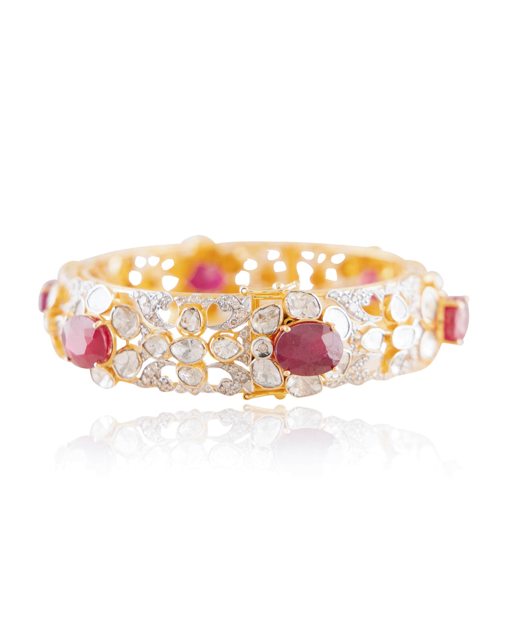 Odria Polki And Diamond Bangle