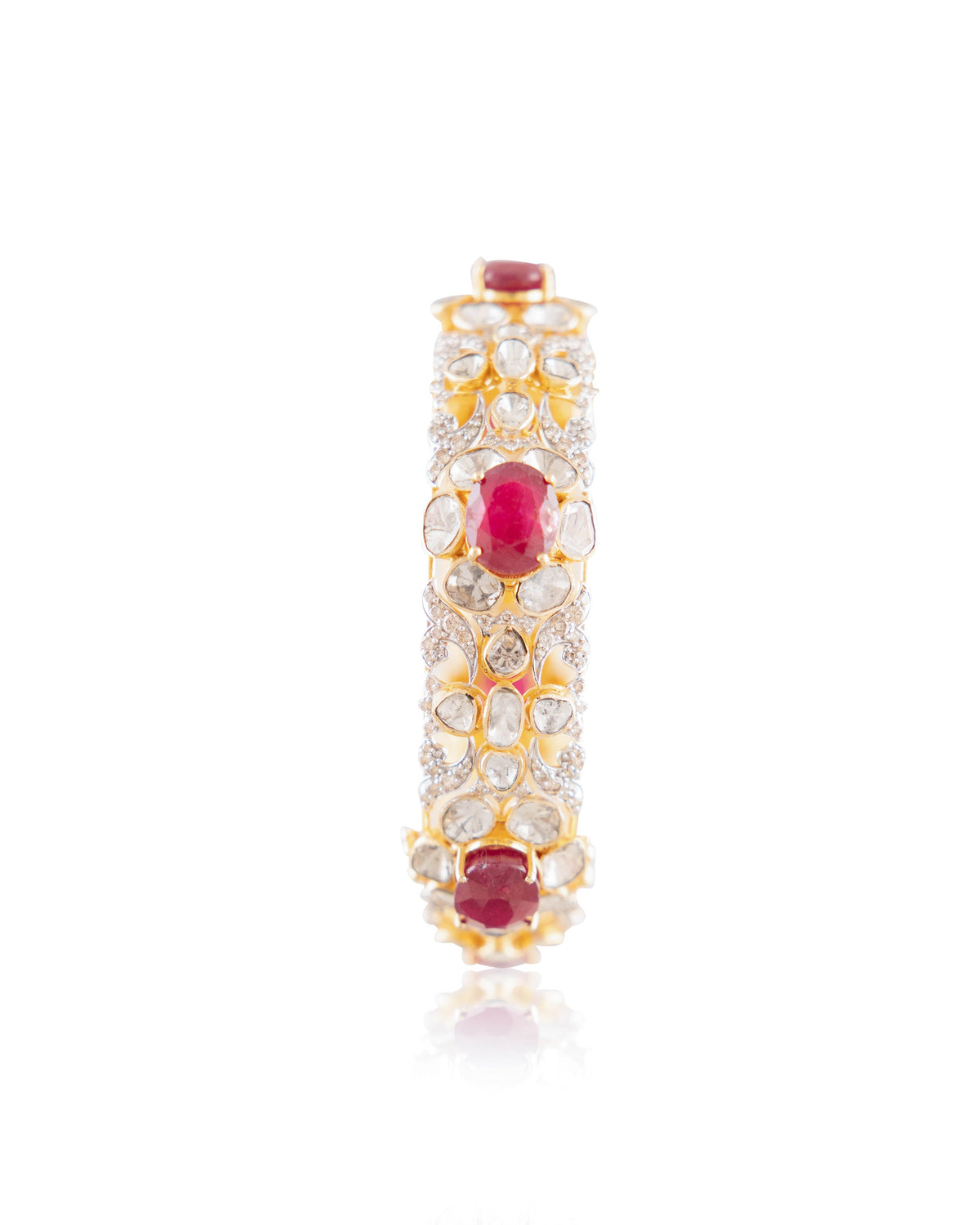 Odria Polki And Diamond Bangle