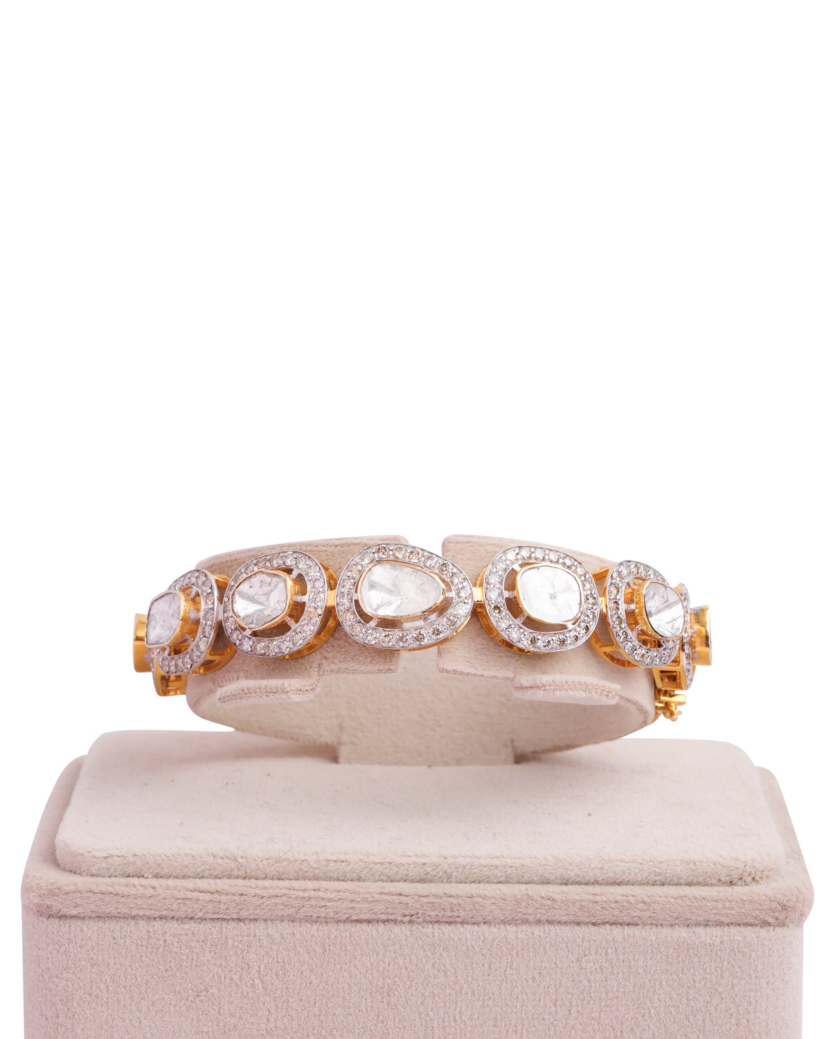 Uzma Polki And Diamond Bangle