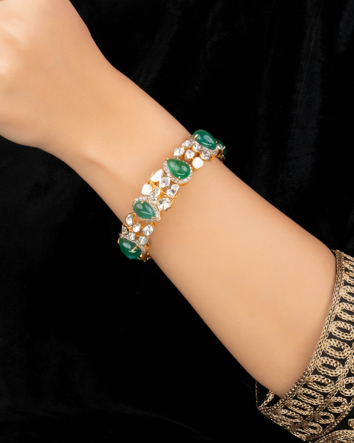 Ailsa Polki And Diamond Bangle