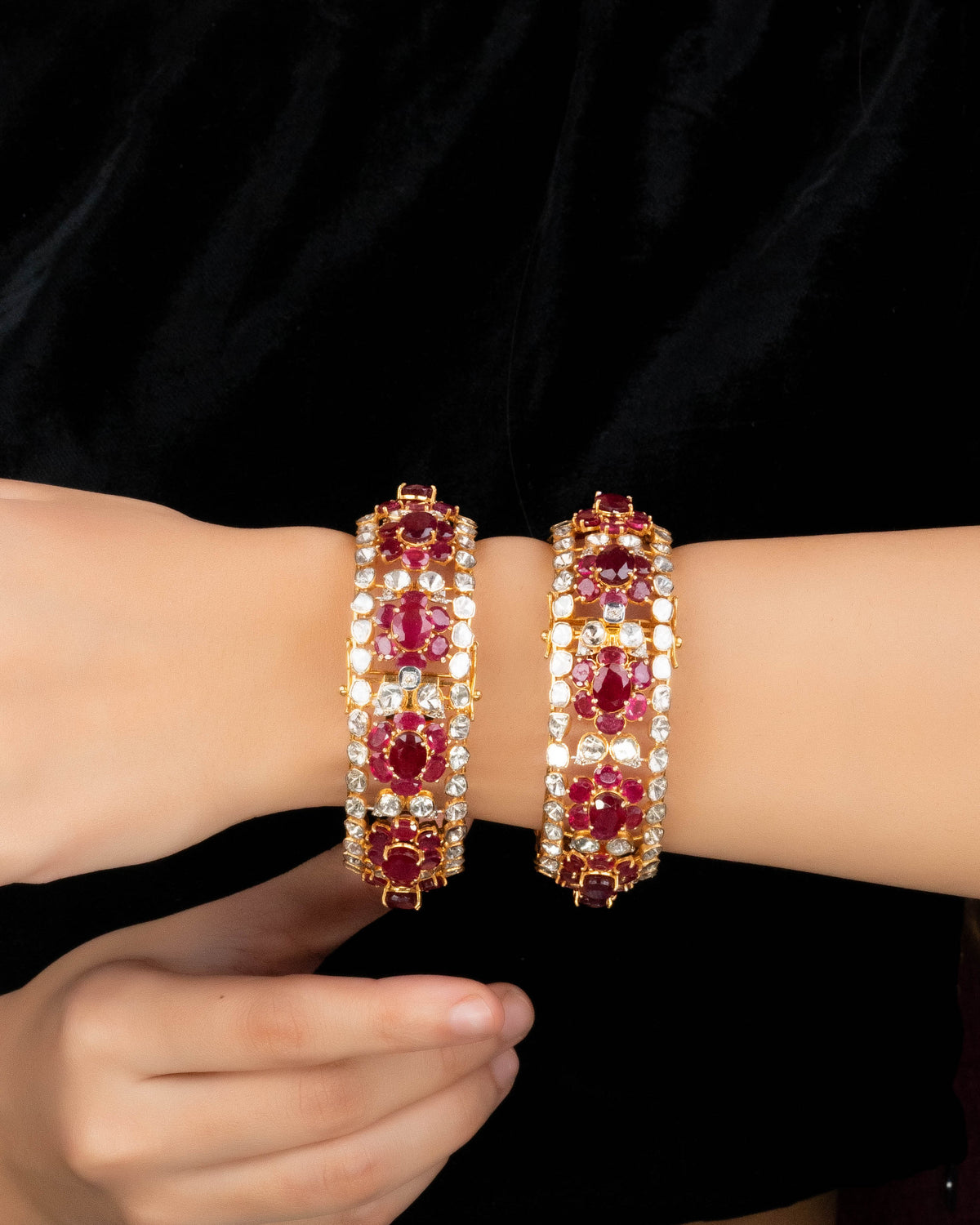 Beatrice Polki And Diamond Bangle