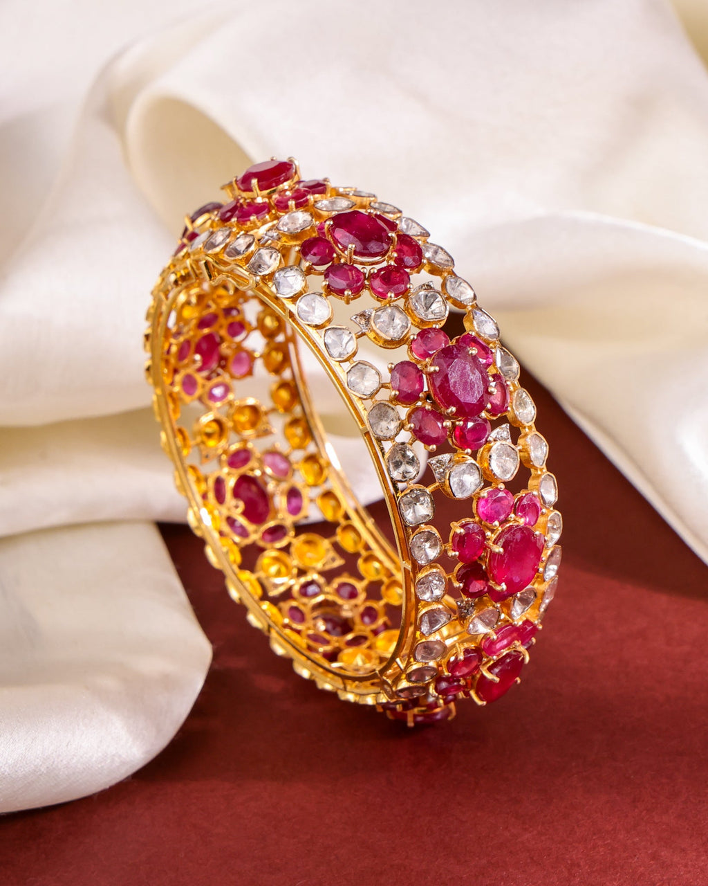 Beatrice Polki And Diamond Bangle