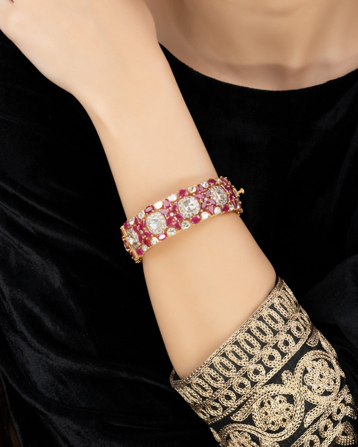 Vivienne Polki  And Diamond Bangle