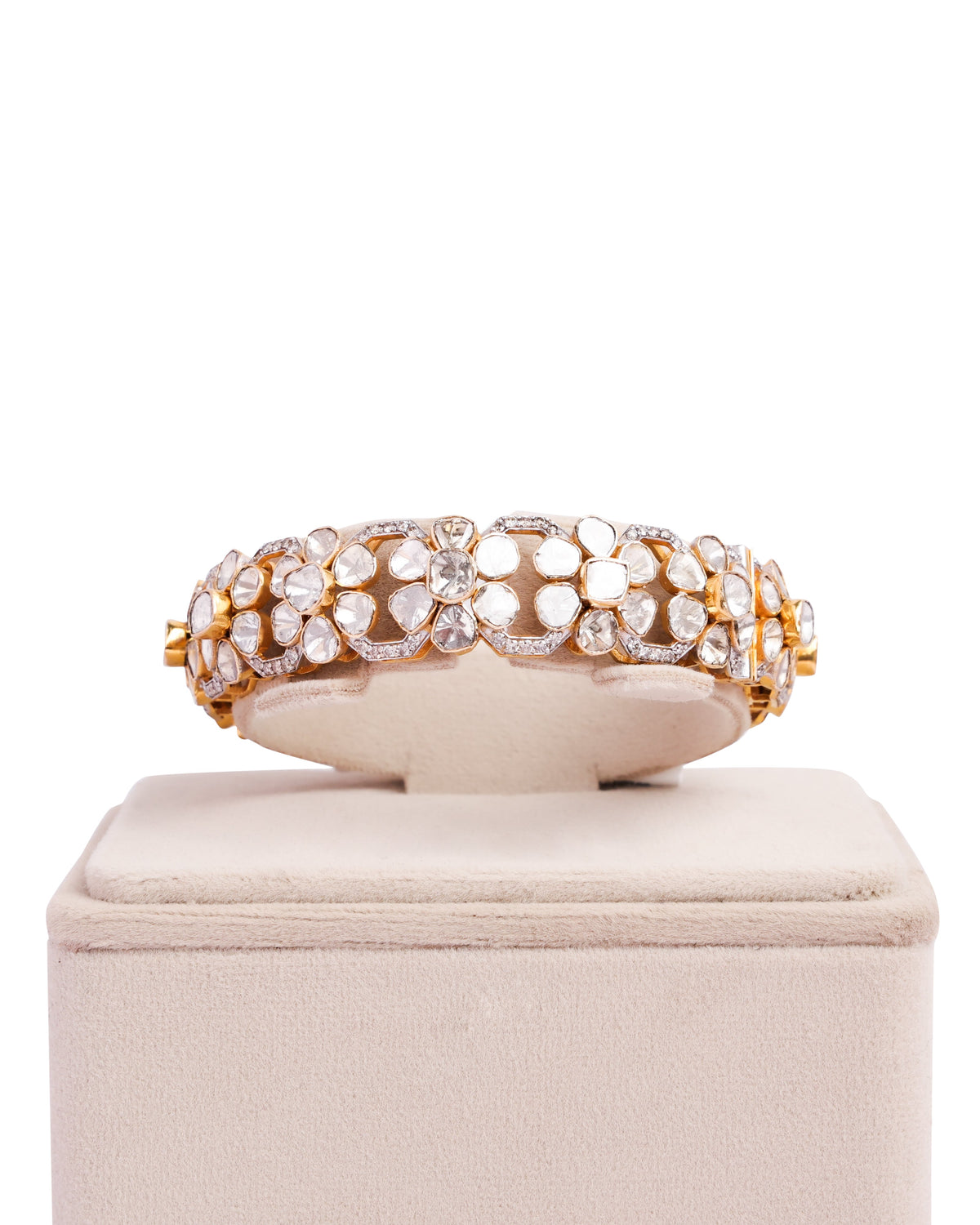 Mosmi Polki And Diamond Bangle