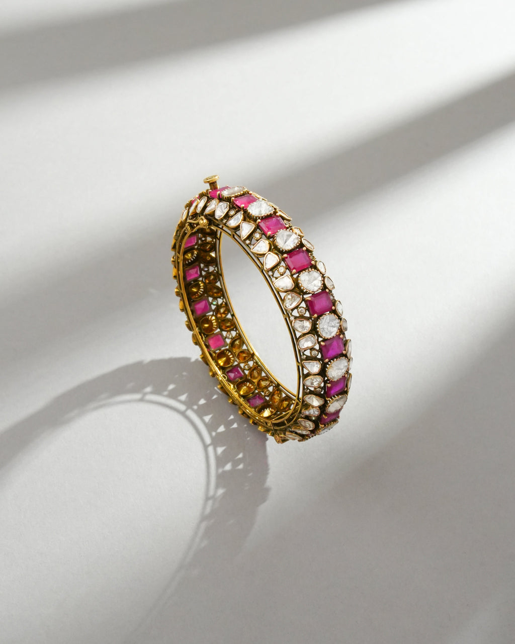 Nayeli Polki And Diamond Bangle