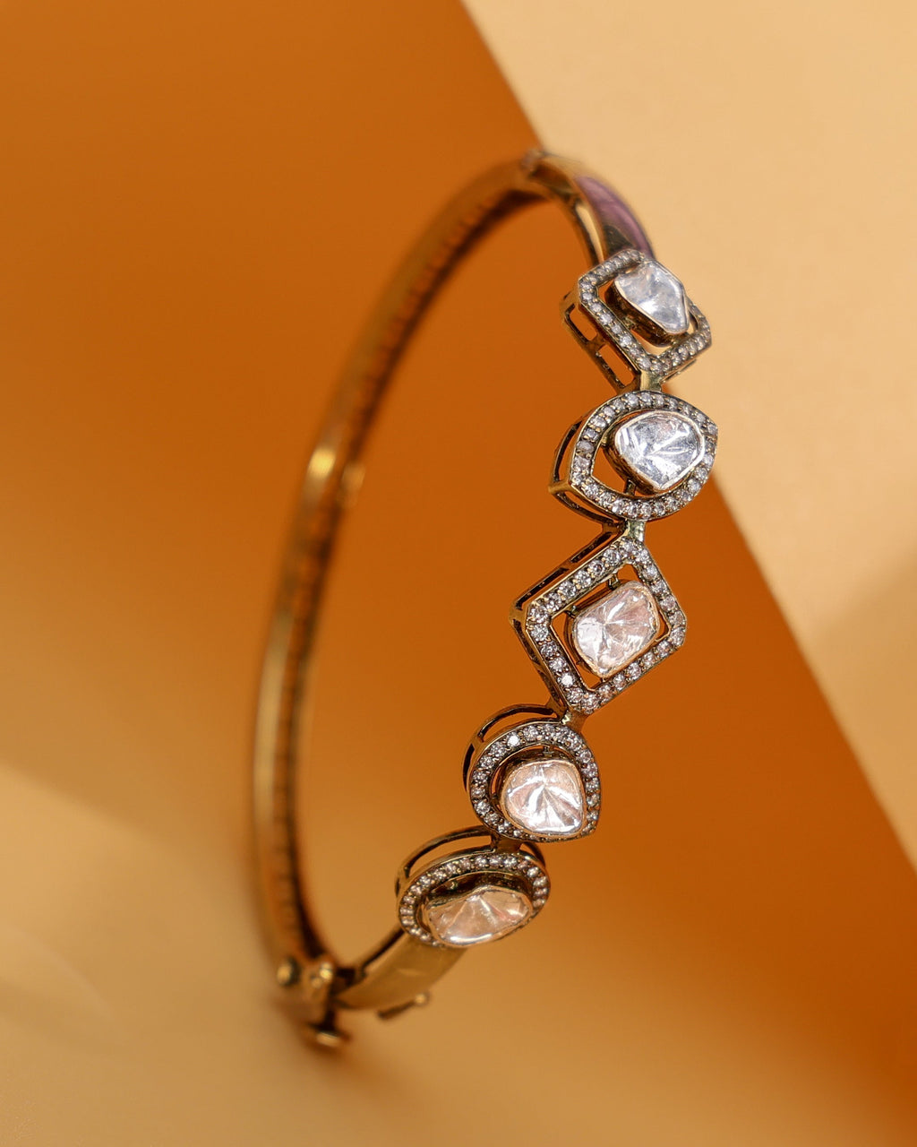 Varsha Polki And Diamond Bangle