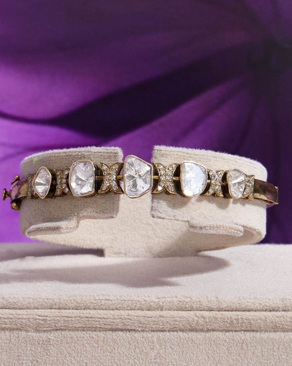 Bhakti Polki And Diamond Bangle